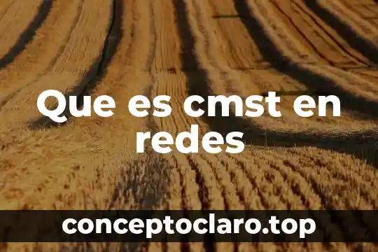 Que es cmst en redes
