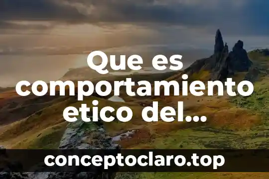 Que es comportamiento etico del investigador