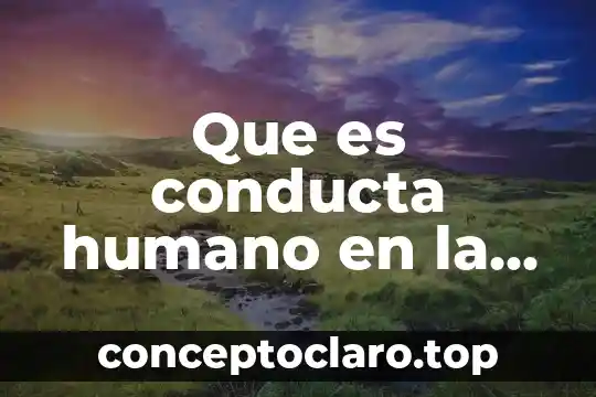 Que es conducta humano en la filosofia yahoo