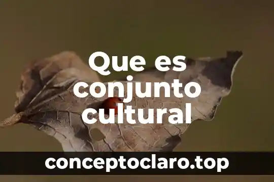 Que es conjunto cultural