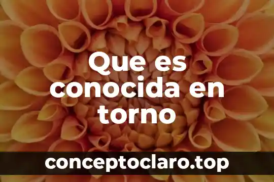 Que es conocida en torno