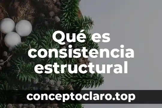 Qué es consistencia estructural