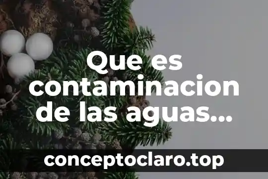 Que es contaminacion de las aguas continentales