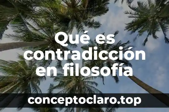 Qué es contradicción en filosofía