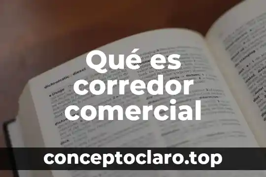 Tecno Comercial que es 3 Qué es corredor comercial