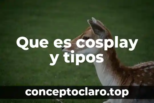 Que es cosplay y tipos
