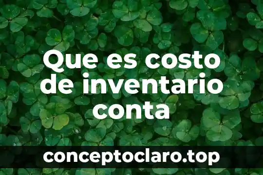 Que es costo de inventario conta
