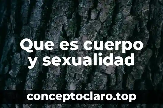 Que es el sosten del cuerpo humano 7 Que es cuerpo y sexualidad