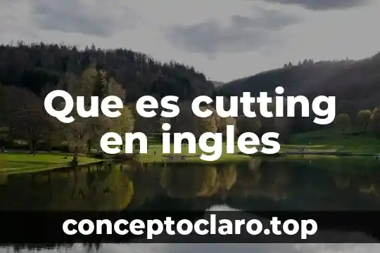 Que es cutting en ingles