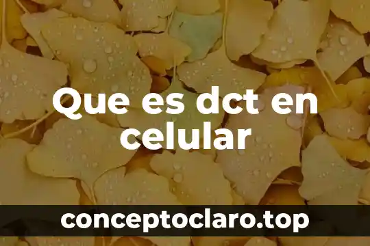 Que es dct en celular