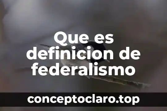 Que es definicion de federalismo