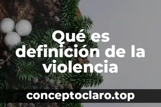 Qué es definición de la violencia
