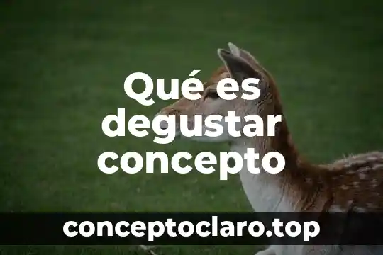 Qué es degustar concepto