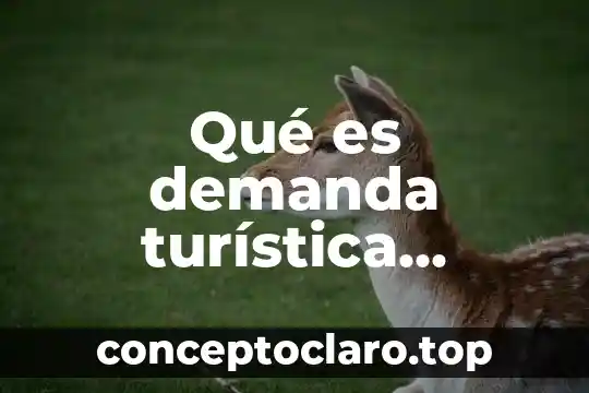 Qué es proposición de definición 3 Qué es demanda turística definición