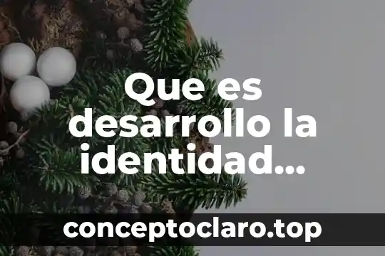 Que es desarrollo la identidad nacional
