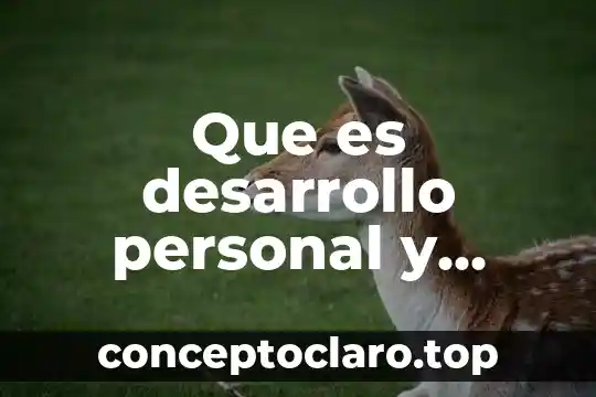 Que es desarrollo personal y civica