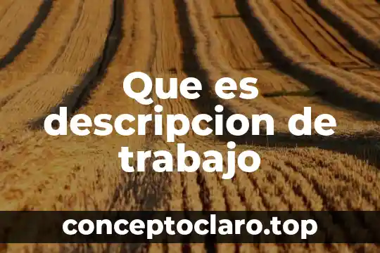 Que es proyecto de trabajo filosofia 7 Que es descripcion de trabajo