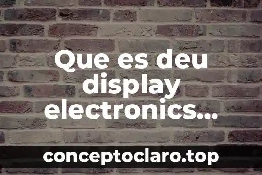 Que es deu display electronics unit