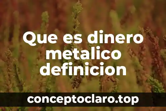 Que es dinero metalico definicion