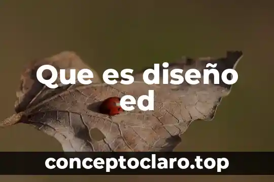 Que es diseño ed