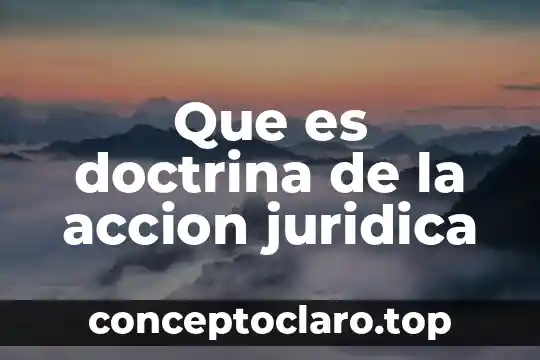 Que es doctrina de la accion juridica