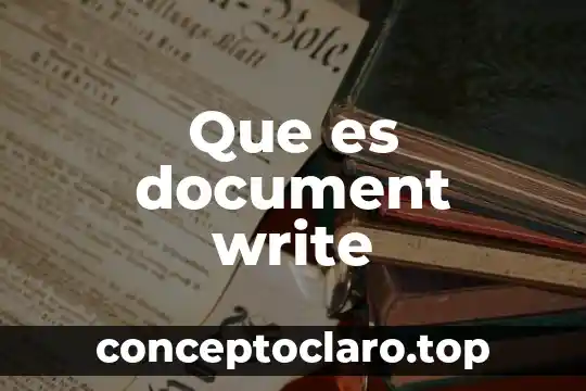 Que es document write