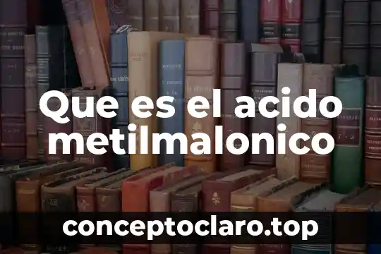 Qué es el ácido 6 Que es el acido metilmalonico