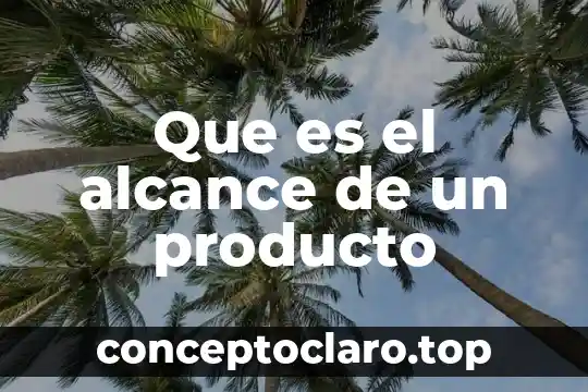 Que es el alcance de un producto