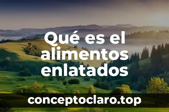 Que es significa cocción de los alimentos 4 Qué es el alimentos enlatados