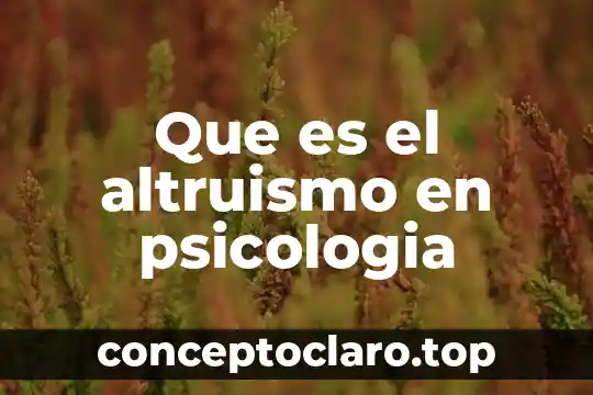 Qué es felicidad según la psicología positiva 7 Que es el altruismo en psicologia