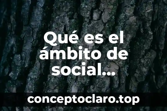 Qué es el ámbito de social definición