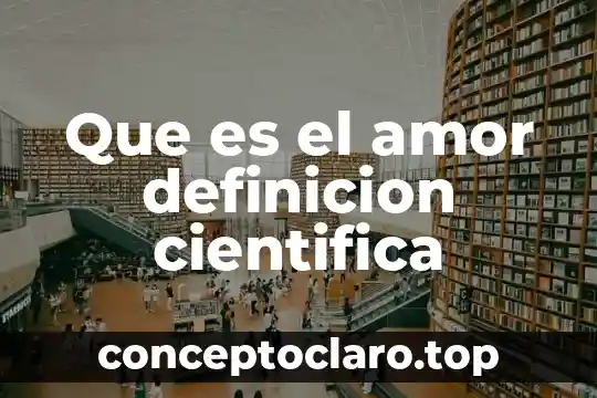 Que es el amor definicion cientifica