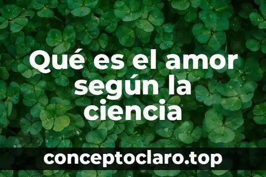 Qué es el amor según la ciencia