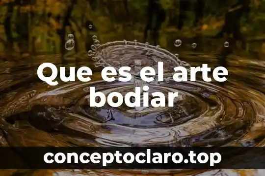 Que es el arte bodiar