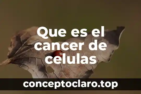 Que es el cancer de celulas