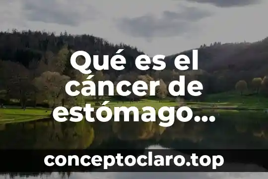 Qué es el cáncer de estómago definición