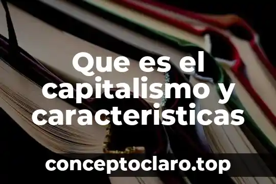 Que es el capitalismo y caracteristicas