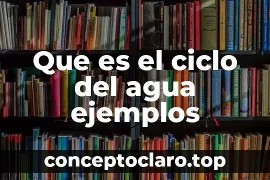 Que es el ciclo del agua ejemplos