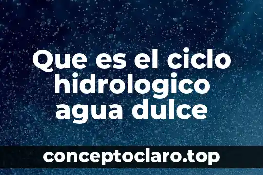 Que es el ciclo hidrologico agua dulce