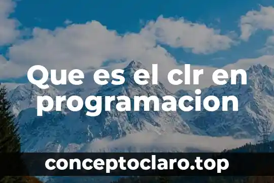 Que es concurrencia en programación 7 Que es el clr en programacion