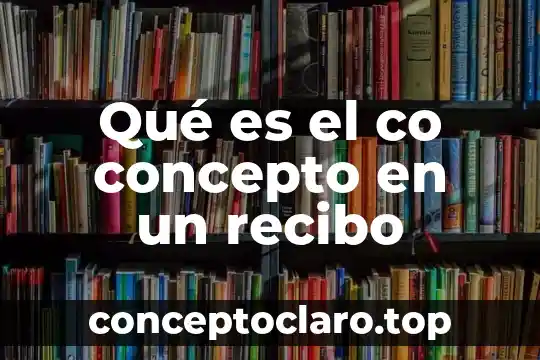 Qué es el co concepto en un recibo