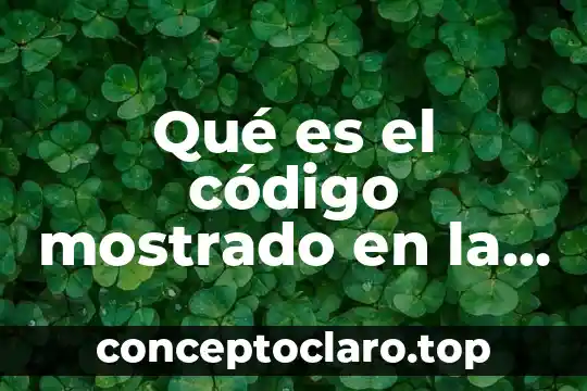 Qué es el código mostrado en la IR CURP