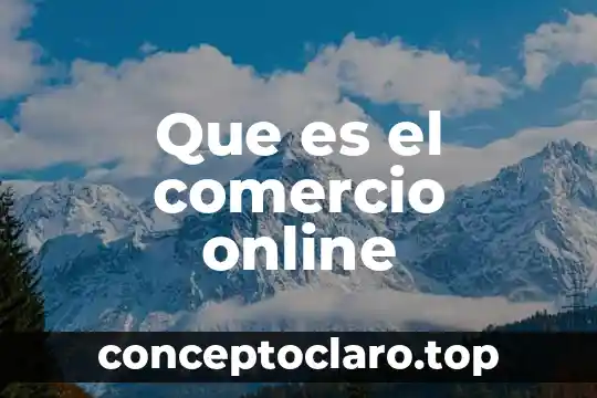 Que es un lta comercio 6 Que es el comercio online