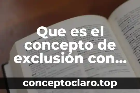 Que es el concepto de exclusión con esquemas