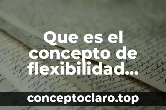 Que es el concepto de flexibilidad interpretativa