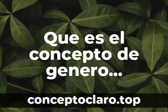 Que es el concepto de genero erotismo