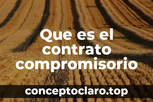 Que es el contrato de cuenta corriente mercantil 6 Que es el contrato compromisorio