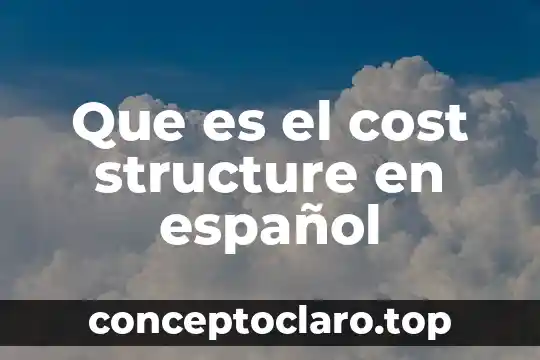 Que es el cost structure en español