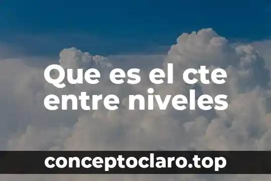 Que es el cte entre niveles