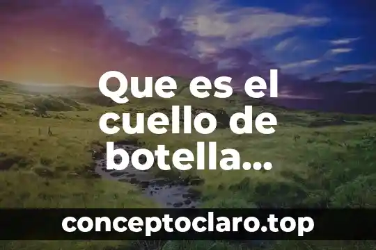 Que es el cuello de botella aplicado en las perdidas
